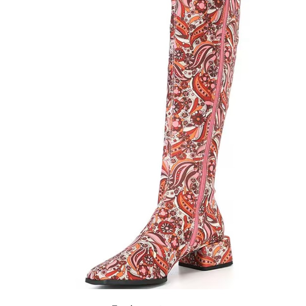 Chelsea & Violet Multicolor Patterned Heeled Boots